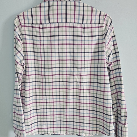 The Oxford Shirt Co. Preppy Multicolor Plaid Button Down Shirt for Women Size 8 - Picture 3 of 5